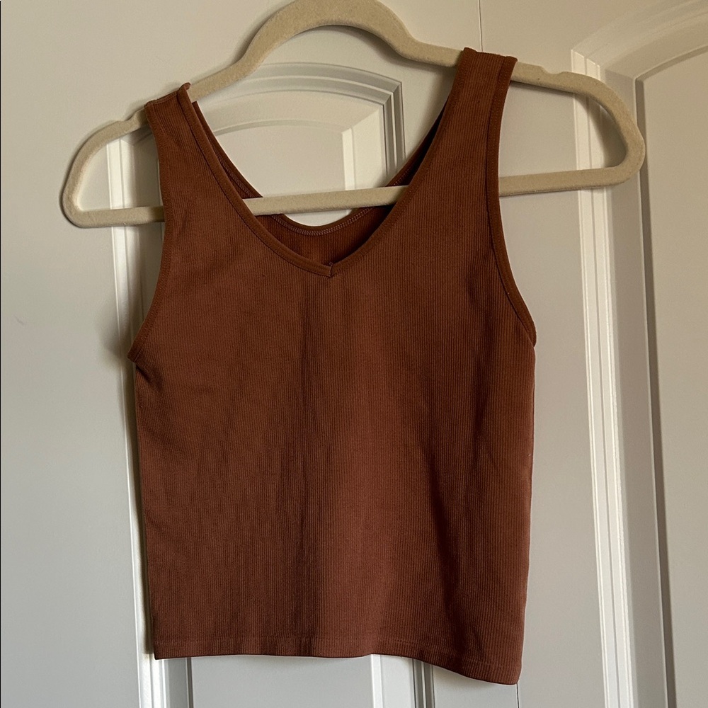 Brown Sleeveless Women's Top